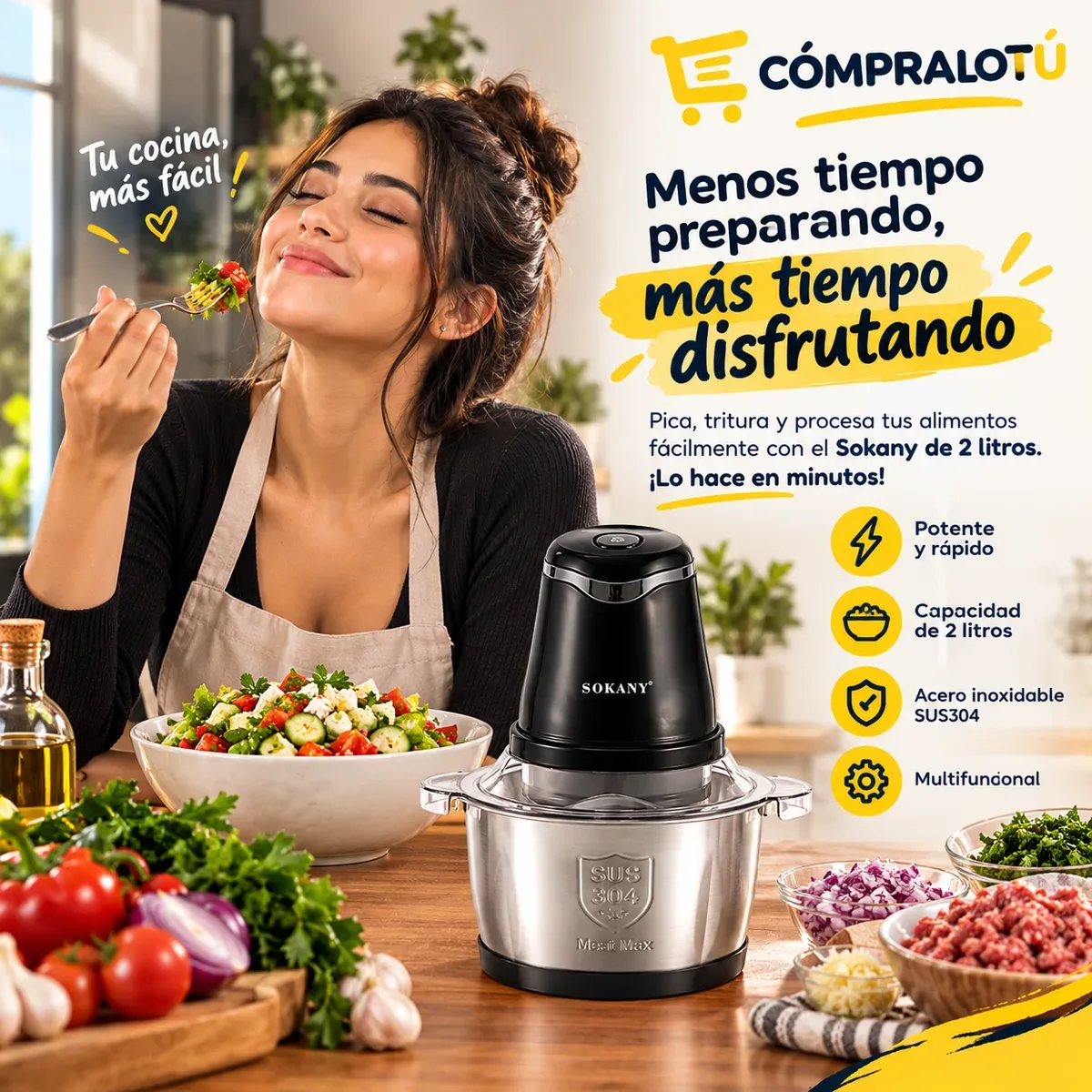 Menos tiempo preparando, más tiempo disfrutando